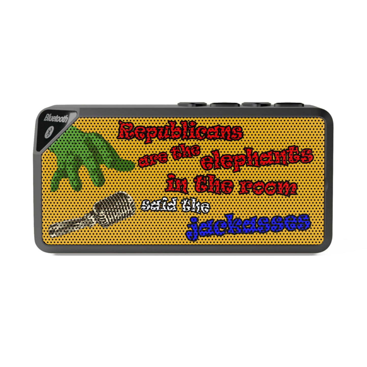 donkeys and elephants - Jabba Bluetooth Speaker (yellow)