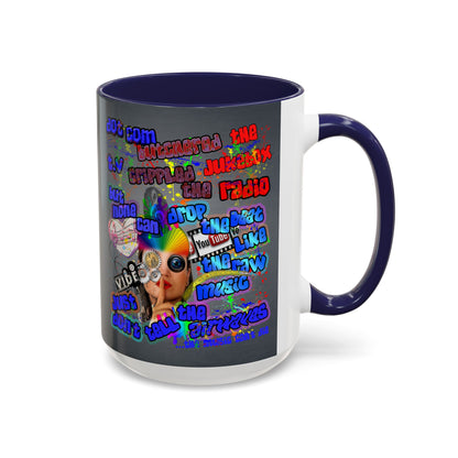 drop the beat - Accent Mug (grey-light grey)