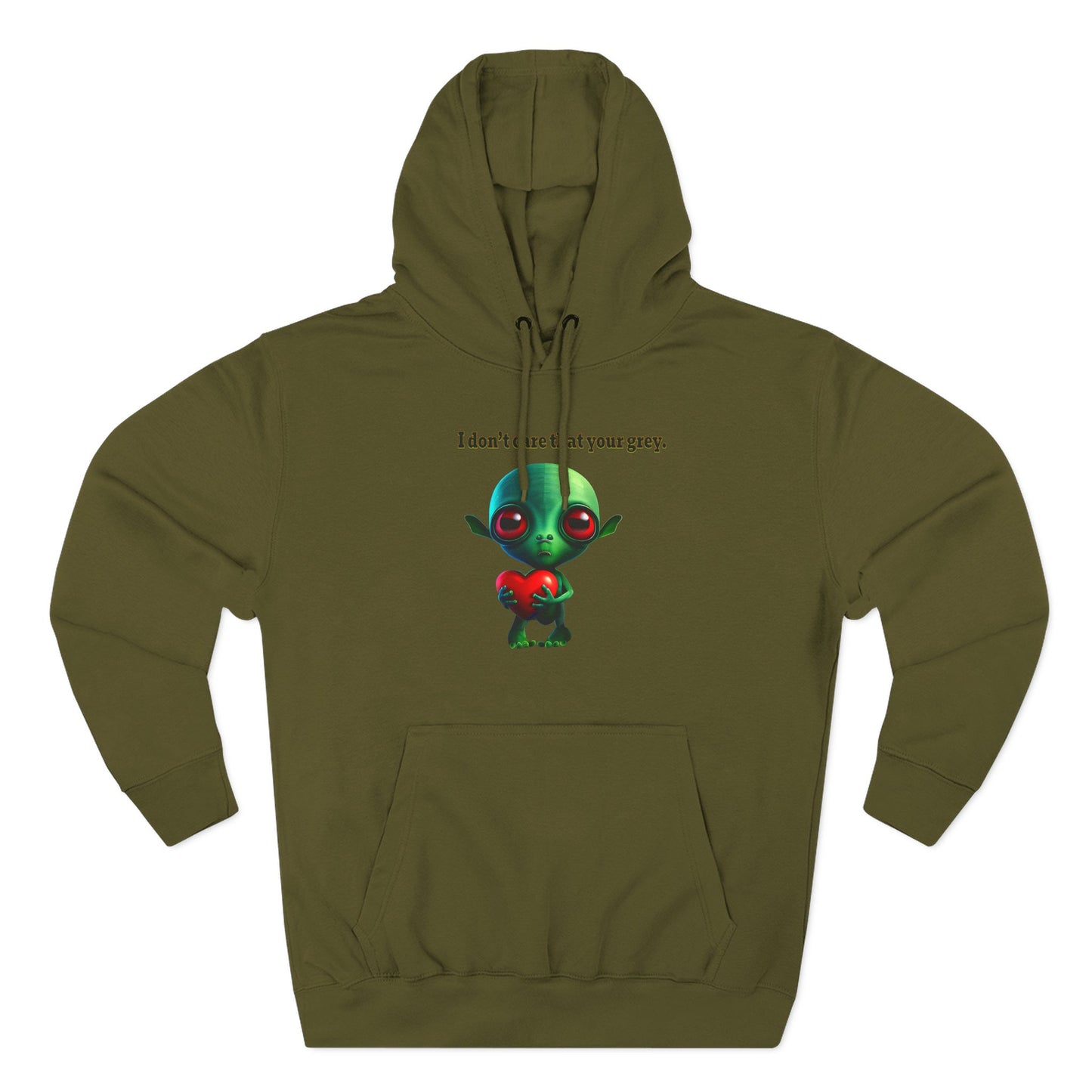 I don't care that your grey - Three-Panel Fleece Hoodie