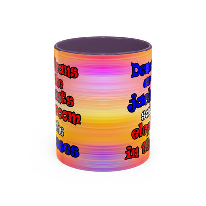 donkeys and elephants - Accent Mug (color blur)