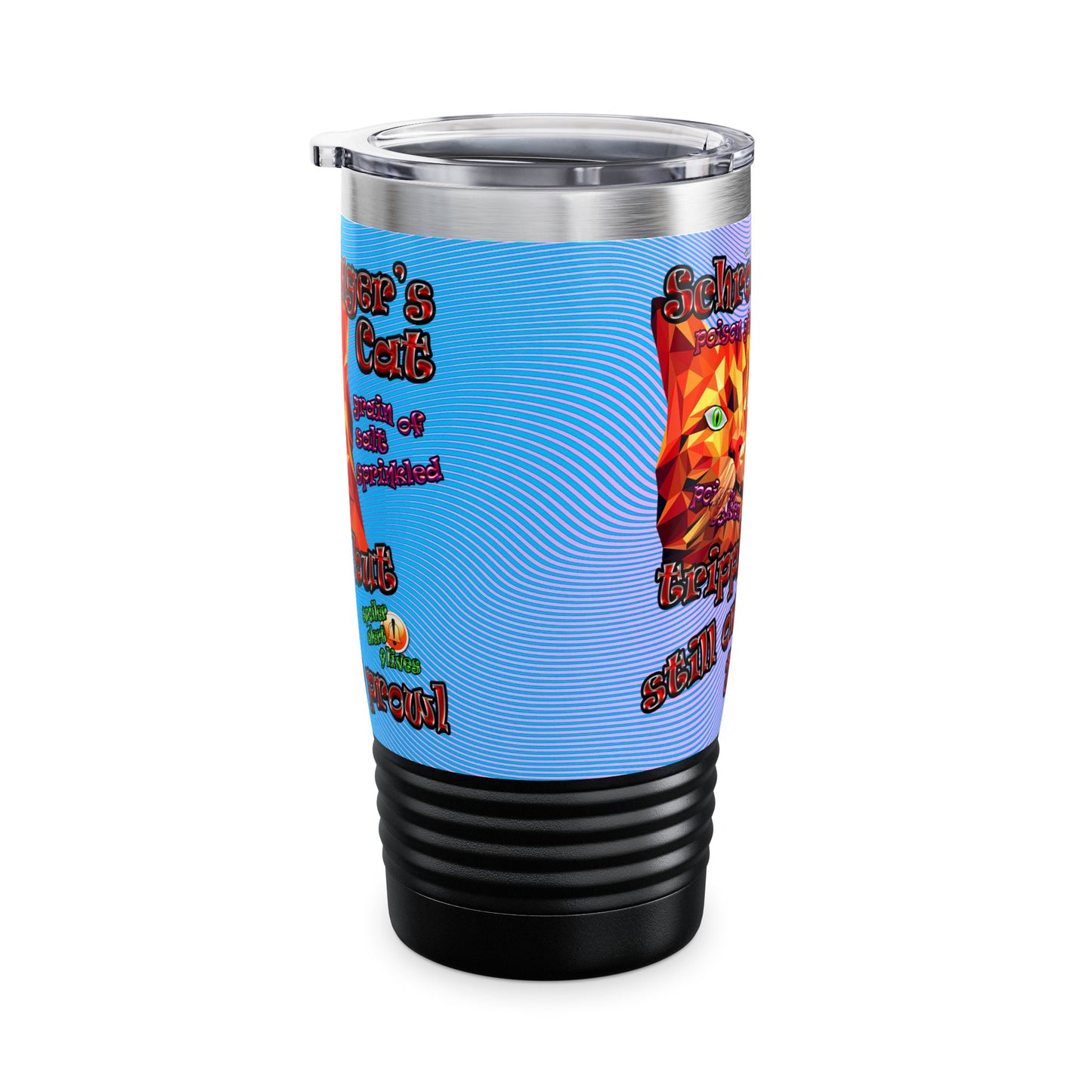 schrodinger's cat - Ringneck Tumbler, 20oz (light blue-purple wave)