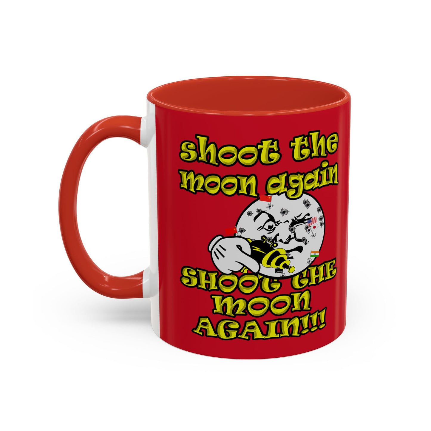 shoot the moon again - Accent Mug (dark red)
