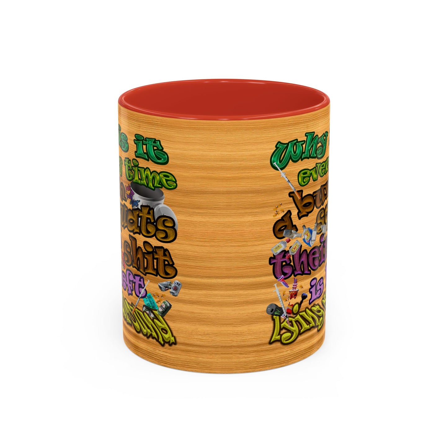 the bum's shit - Accent Mug (butterscotch wood finish)