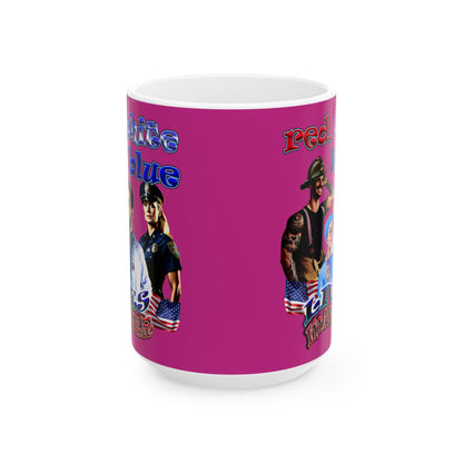 rw&b lives matter - White Mug (pink)