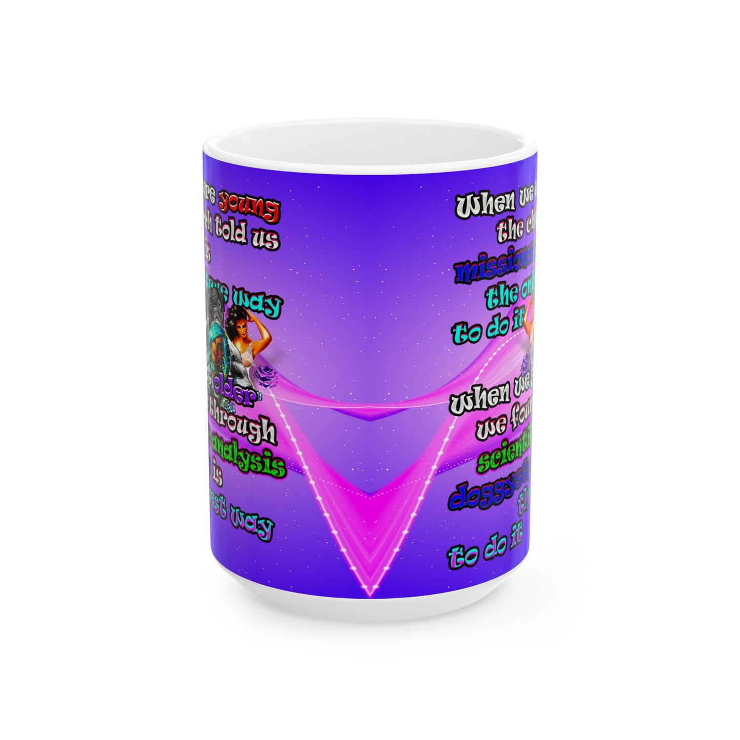 doggystyle - White Mug (purple-pink wave)