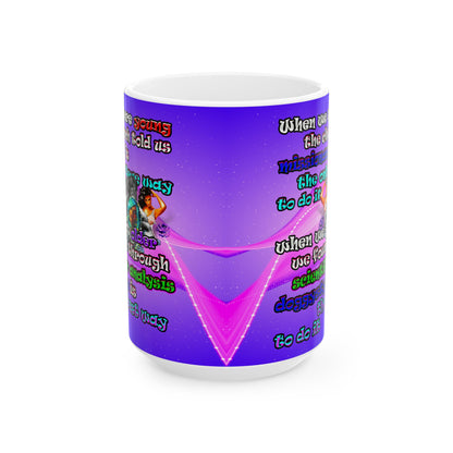doggystyle - White Mug (purple-pink wave)