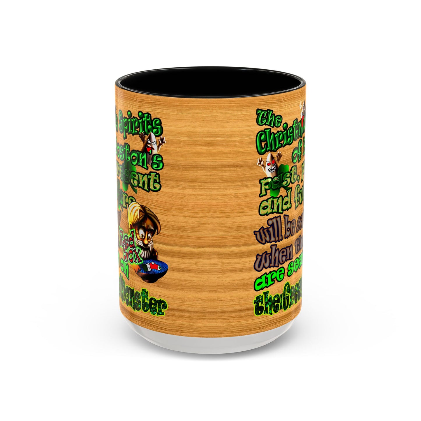 christmas spirits of boston - Accent Mug (butterscotch wood finish)