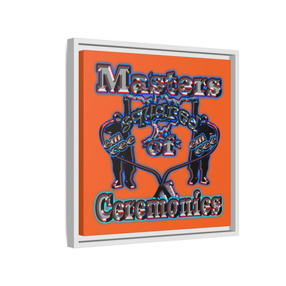 em cee squared - framed canvas art (orange)