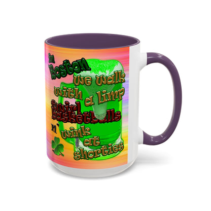 celtics logo - Accent Mug (color blur)