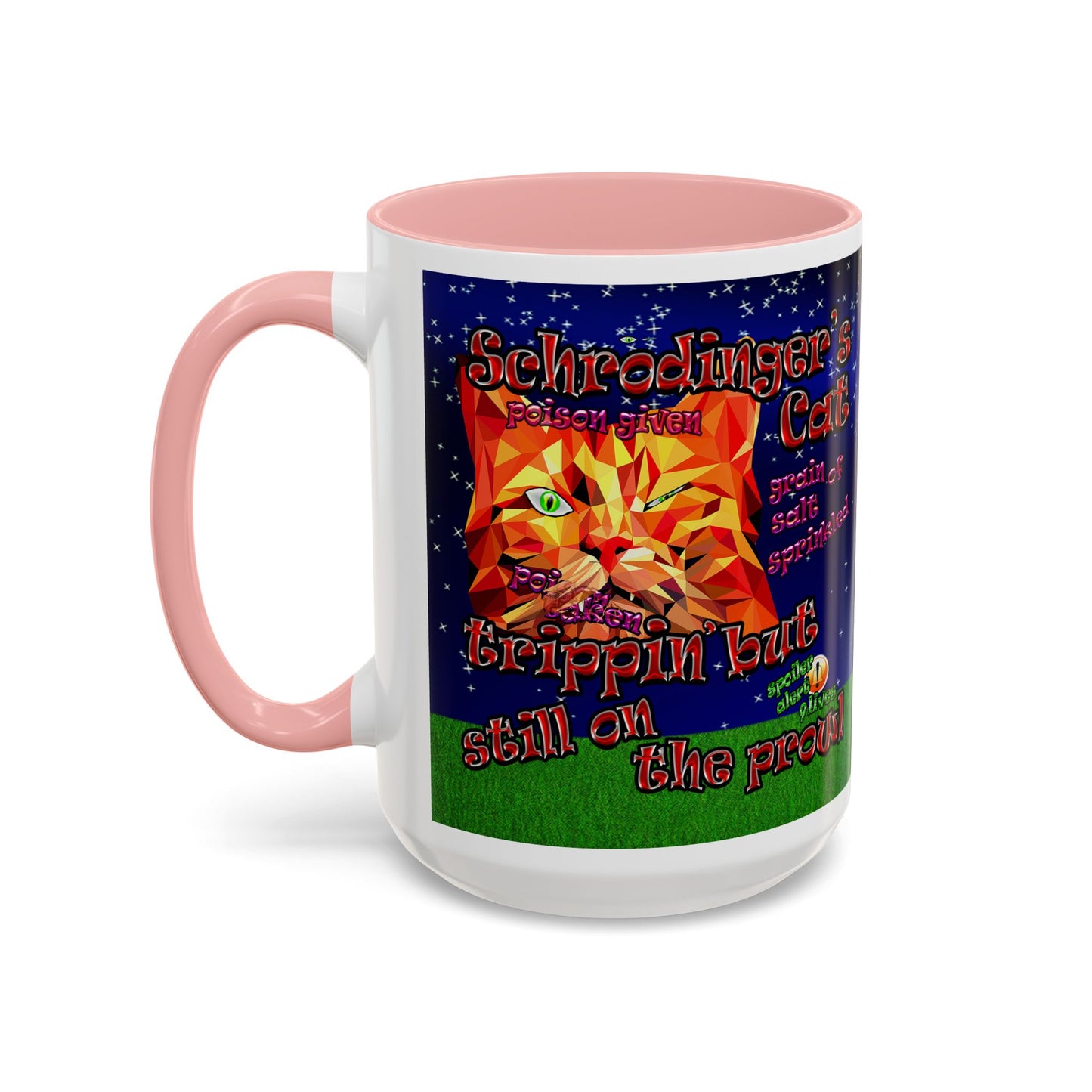 schrodinger's cat - Accent Mug ('snoops' background)