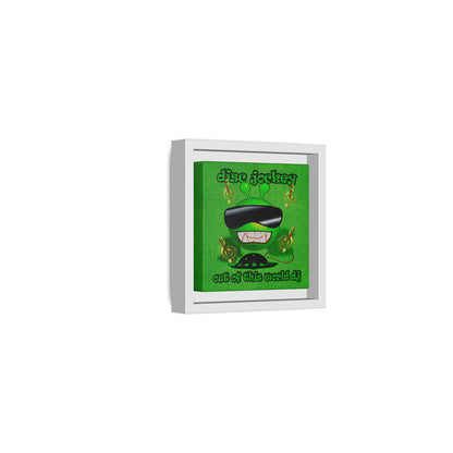 disc jockey - framed canvas art (green turf)