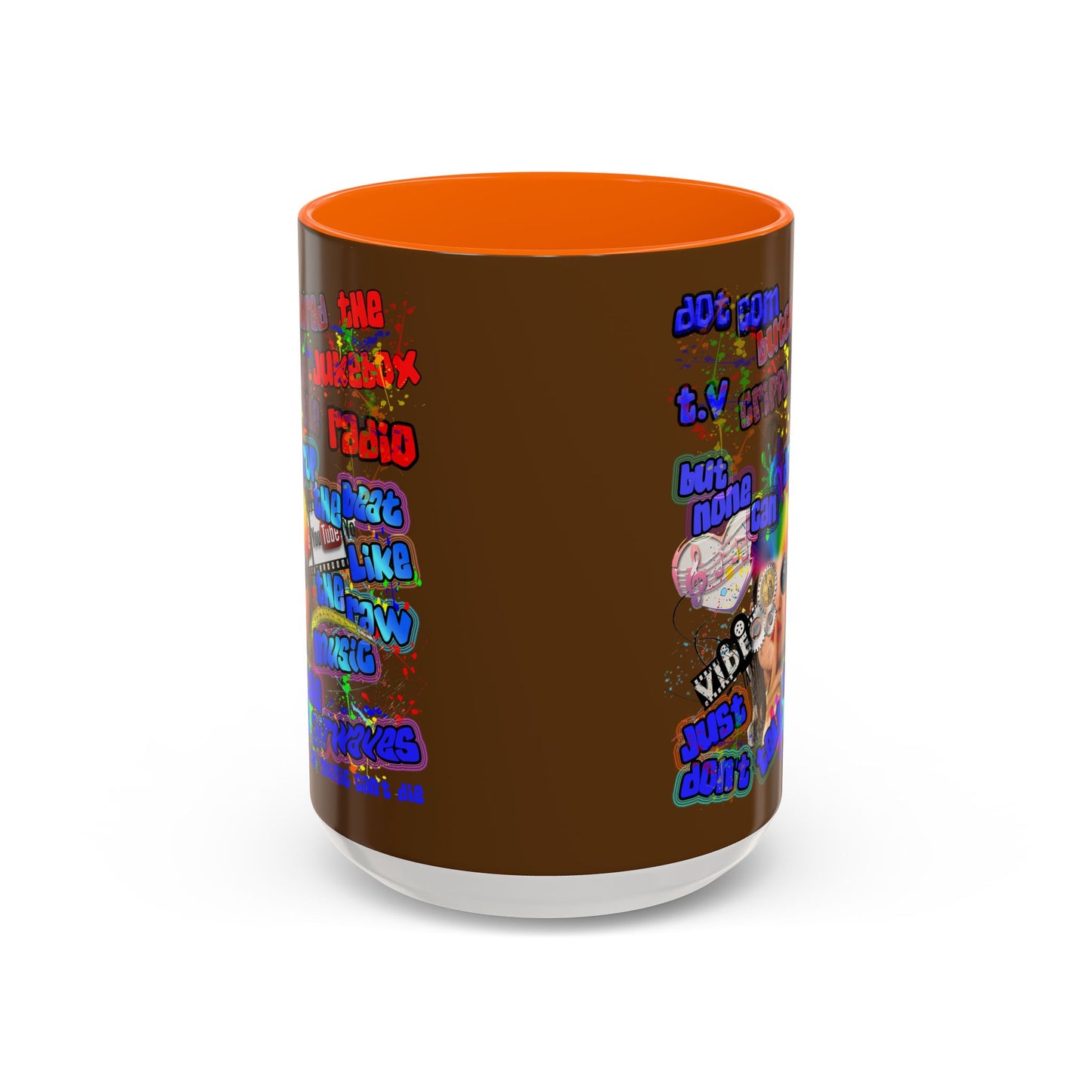 drop the beat - Accent Mug (brown)
