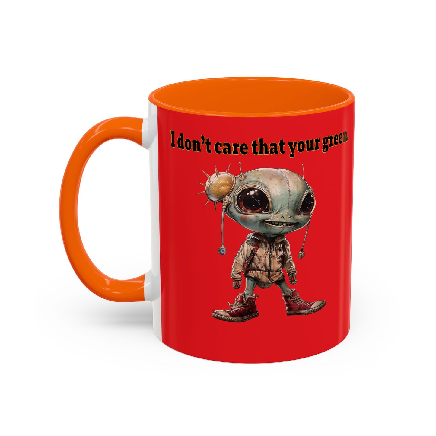 I don't care that your grey - Accent Mug (red)
