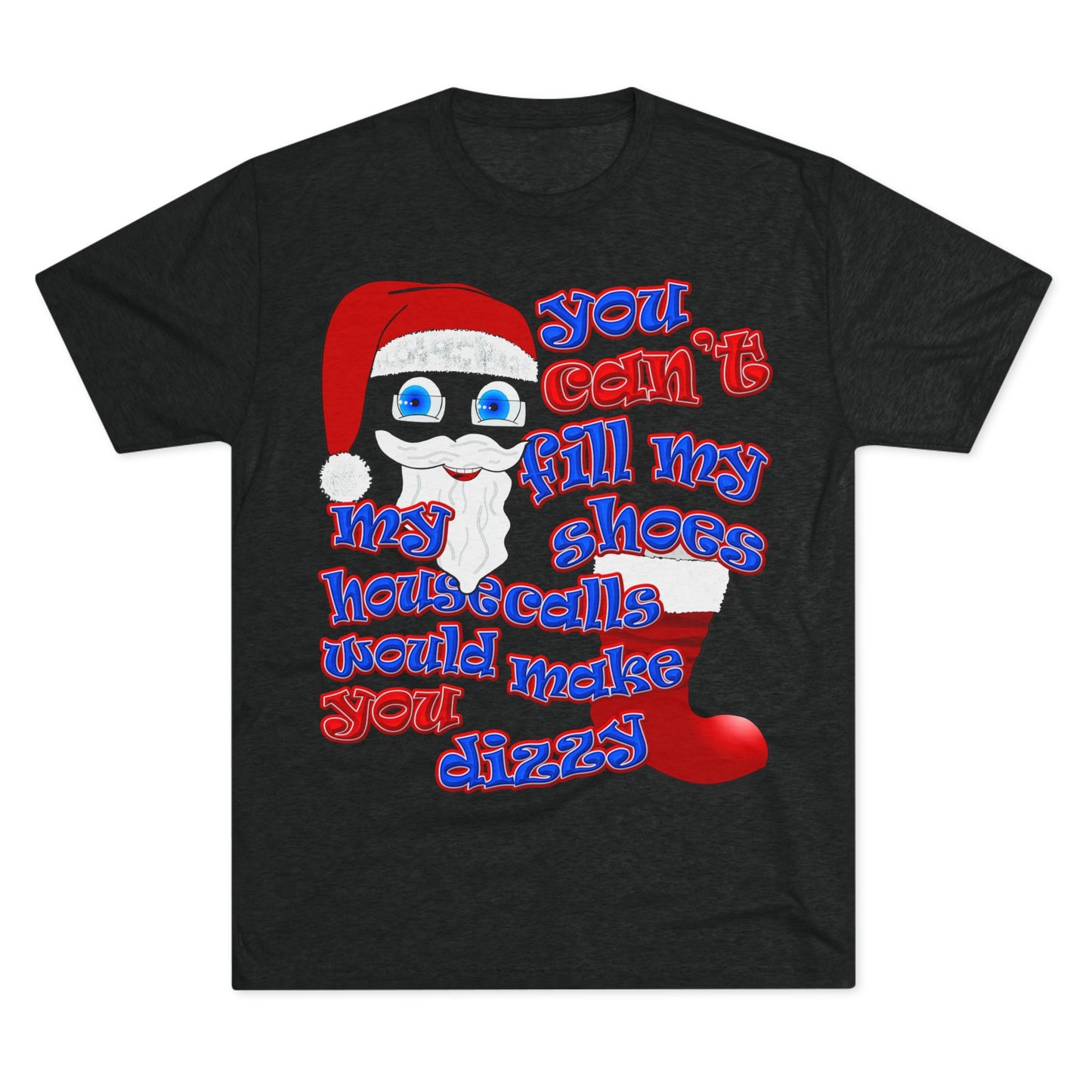 santa's shoes - Unisex Tri-Blend Crew Tee