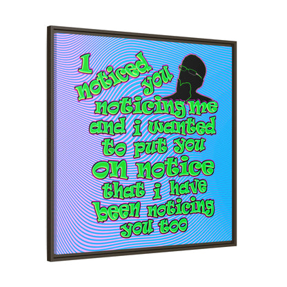 noticed you noticing - framed canvas art (light blue-purple wave)