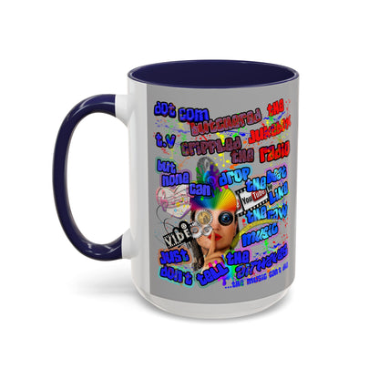 drop the beat - Accent Mug (light grey)