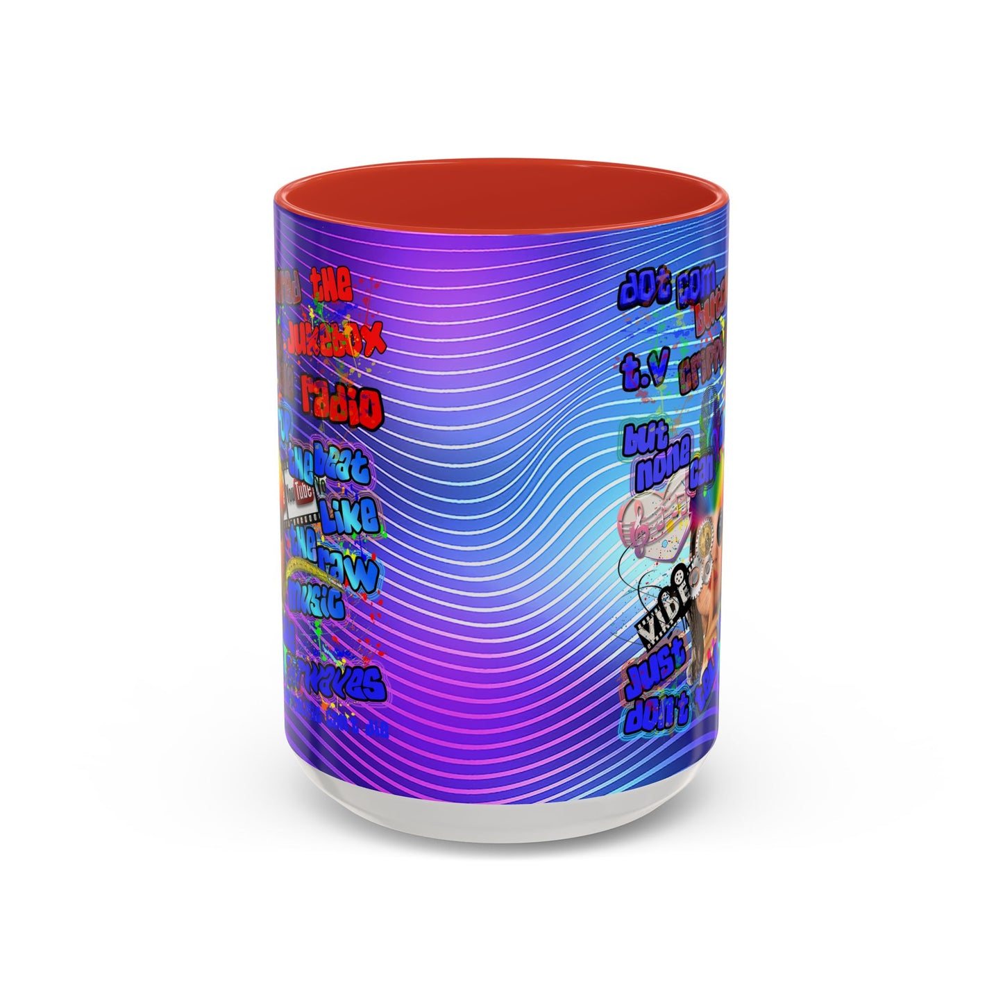 drop the beat - Accent Mug (purple wave)