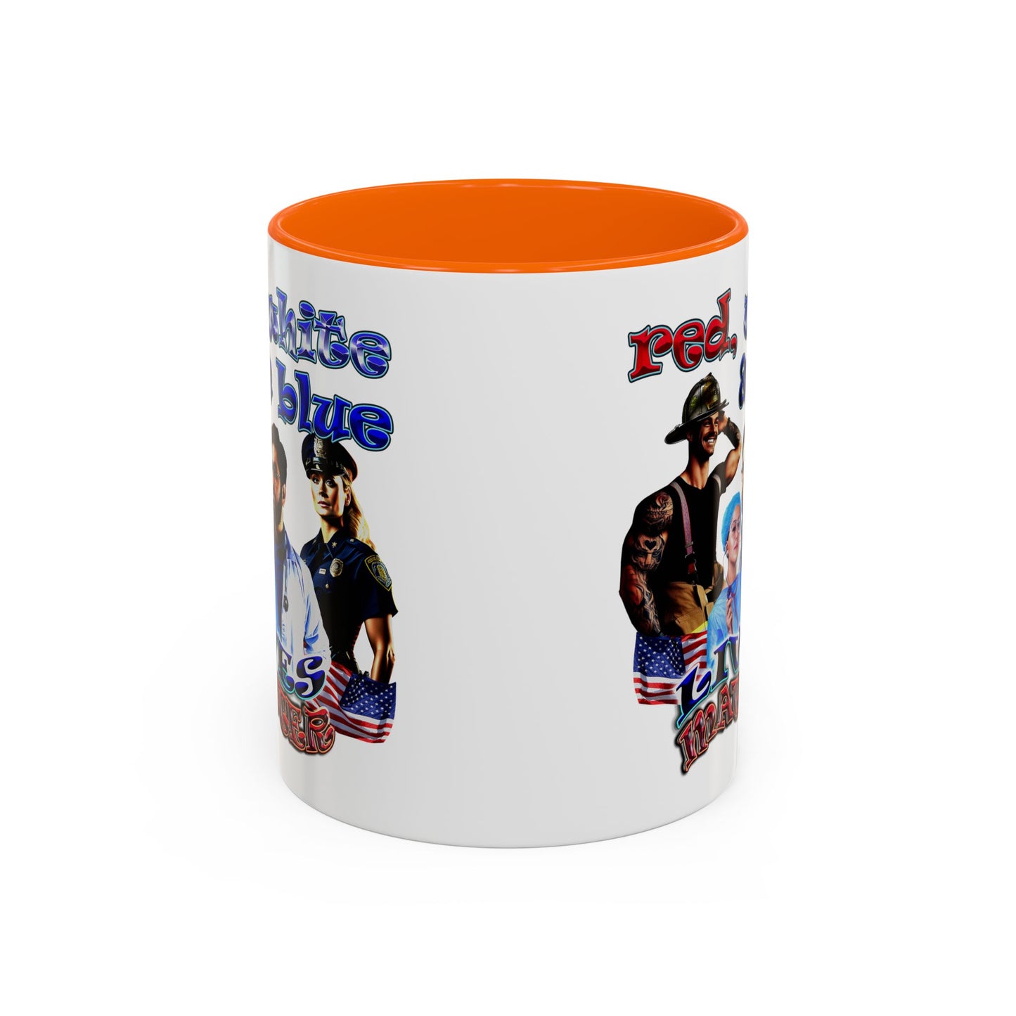 rw&b lives matter - Accent Mug (white)
