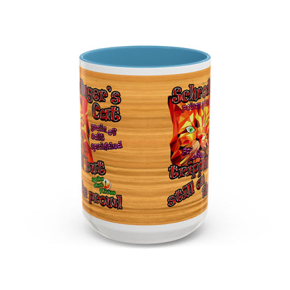 schrodinger's cat - Accent Mug (butterscotch wood finish)