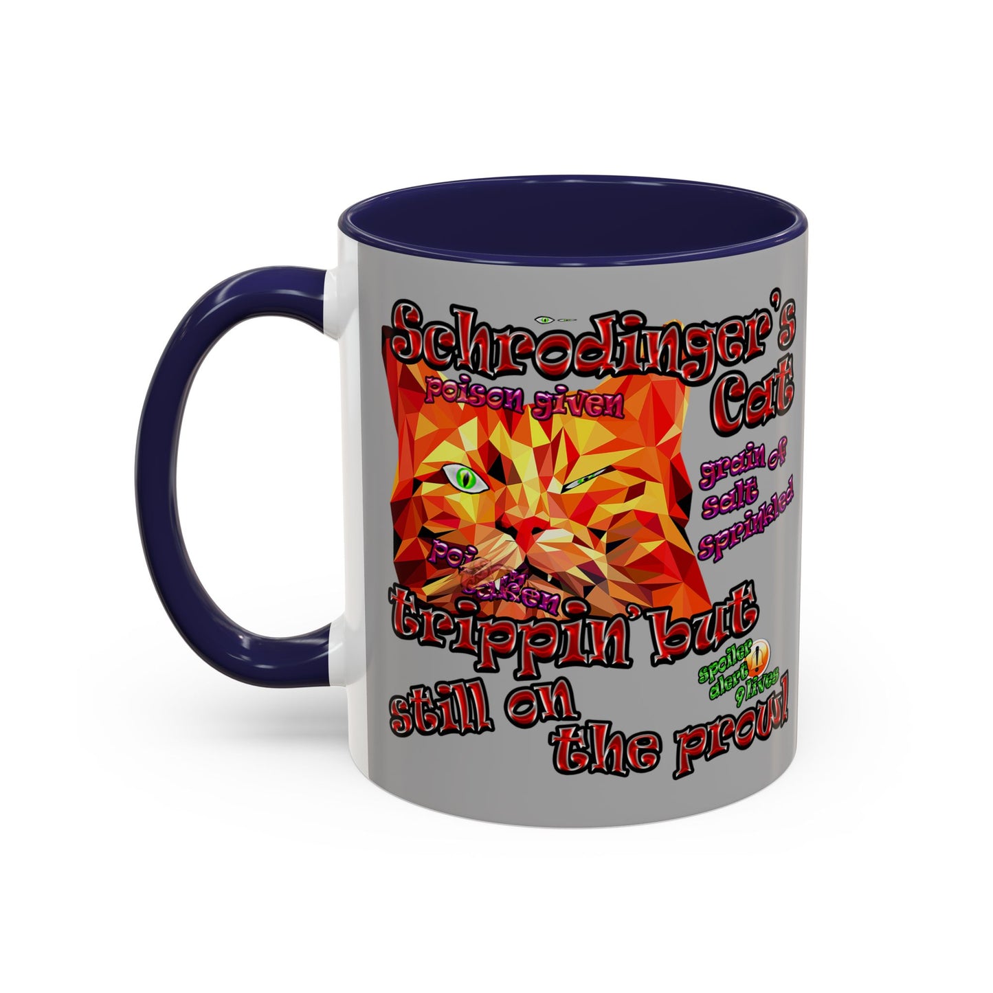 schrodinger's cat - Accent Mug (light grey)