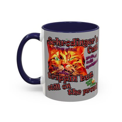 schrodinger's cat - Accent Mug (light grey)