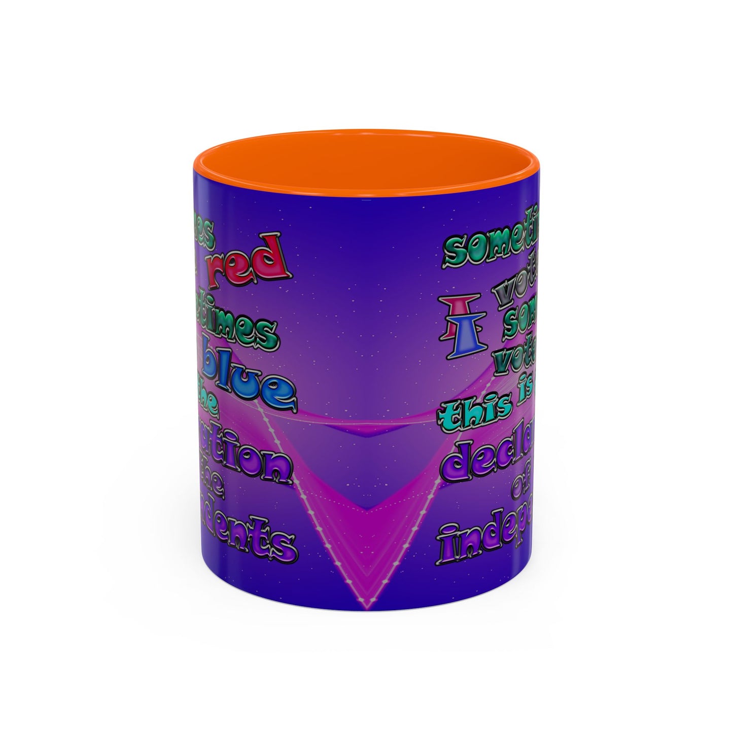 declaration of the independents - Accent Mug (purple-pink wave)