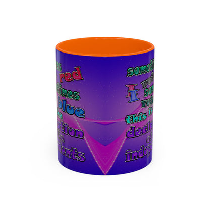 declaration of the independents - Accent Mug (purple-pink wave)