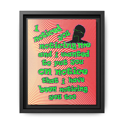 noticed you noticing - framed canvas art (yellow-orange wave)