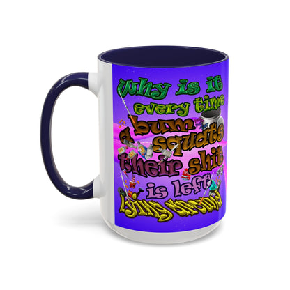the bum's shit - Accent Mug (purple-pink wave)
