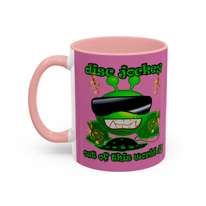 disc jockey - Accent Mug (light pink)