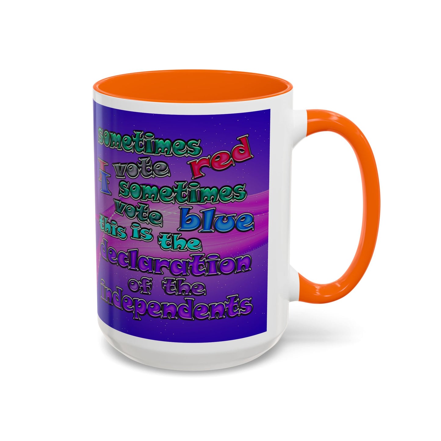 declaration of the independents - Accent Mug (purple-pink wave)