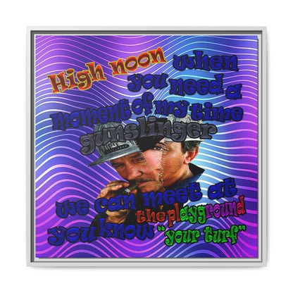 high noon - framed canvas art (purple wave)