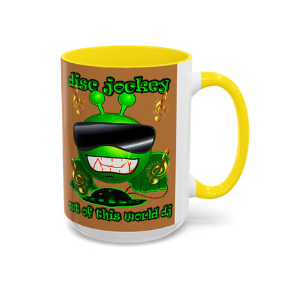 disc jockey - Accent Mug (light brown)
