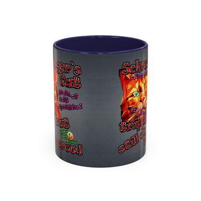 schrodinger's cat - Accent Mug (grey-light grey)