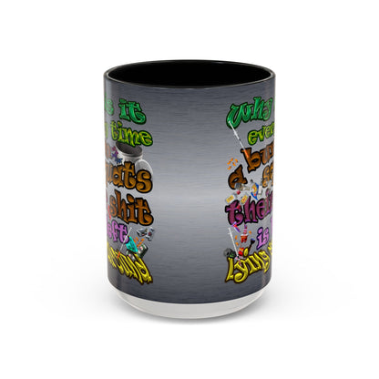 the bum's shit - Accent Mug (brushed nickel)