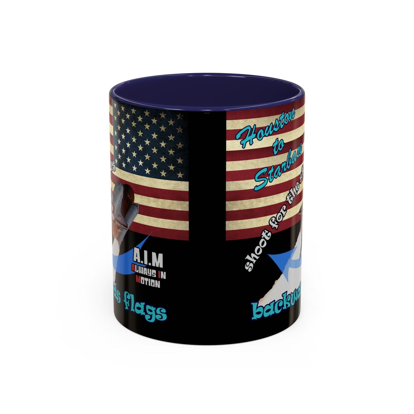 shoot for the stars - Accent Mug (black)