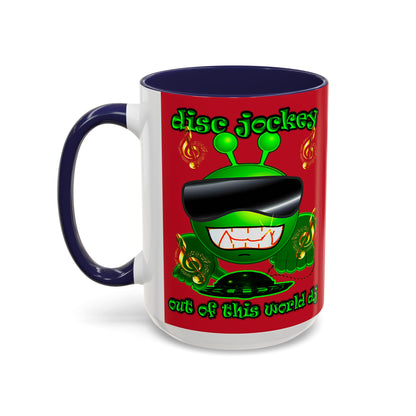 disc jockey - Accent Mug (dark red)