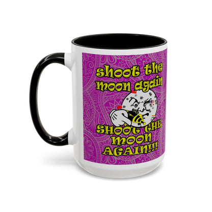 shoot the moon again - Accent Mug (pink swirl)