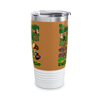 christmas spirits of boston - Ringneck Tumbler, 20oz (light brown)