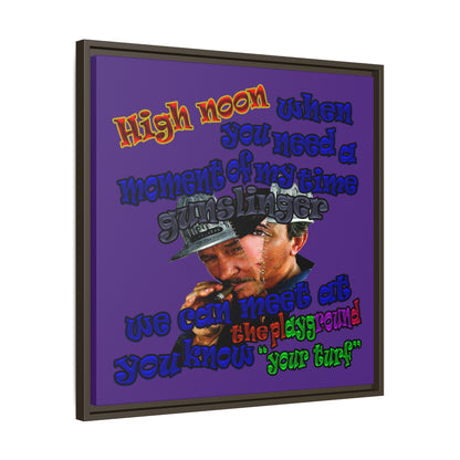 high noon - framed canvas art (purple)