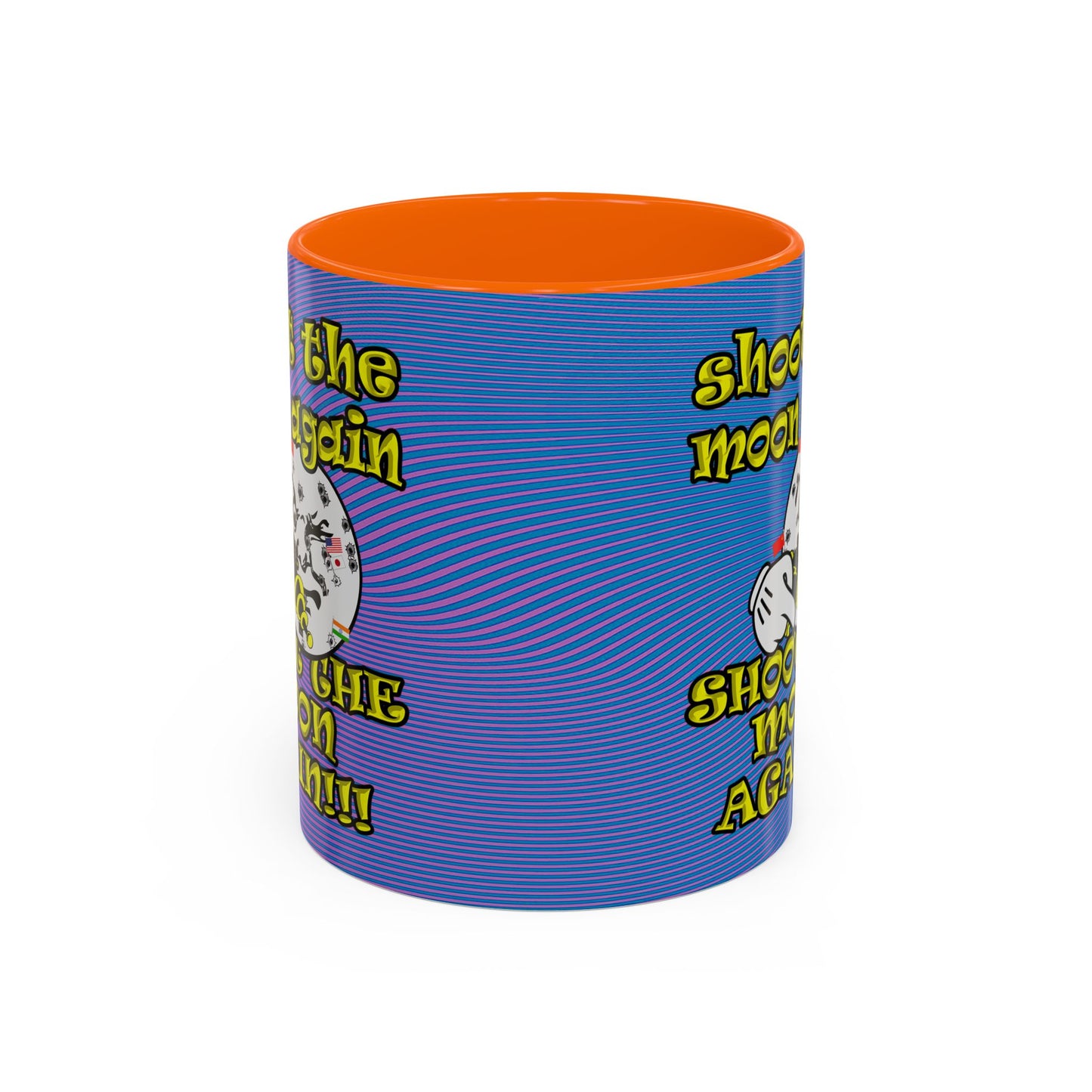 shoot the moon again - Accent Mug (light blue-purple wave)