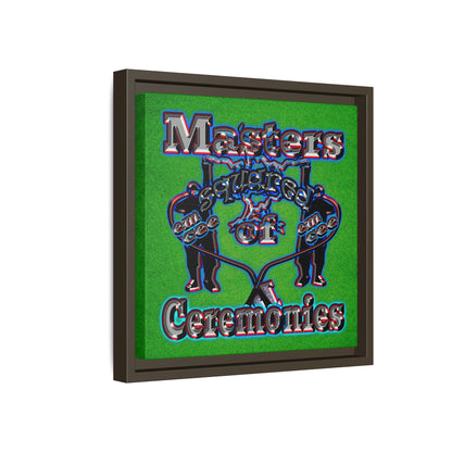 em cee squared - framed canvas art (green turf)