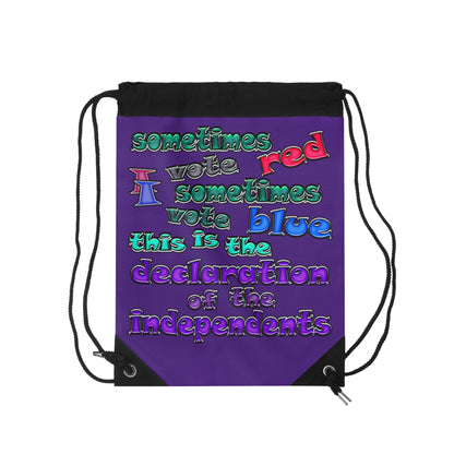 declaration of the independents - Drawstring Bag (purple)