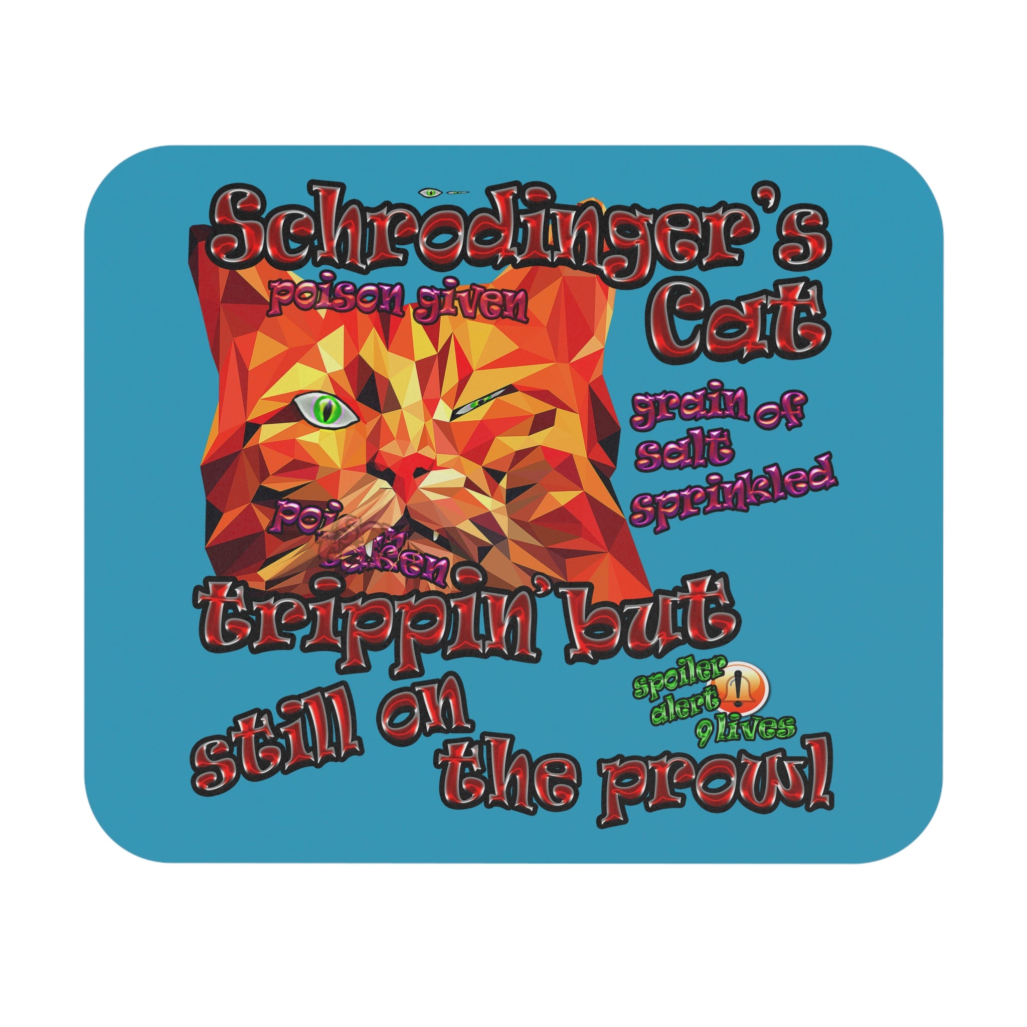 schrodinger's cat - Mouse Pad (Rectangle) (turquoise)