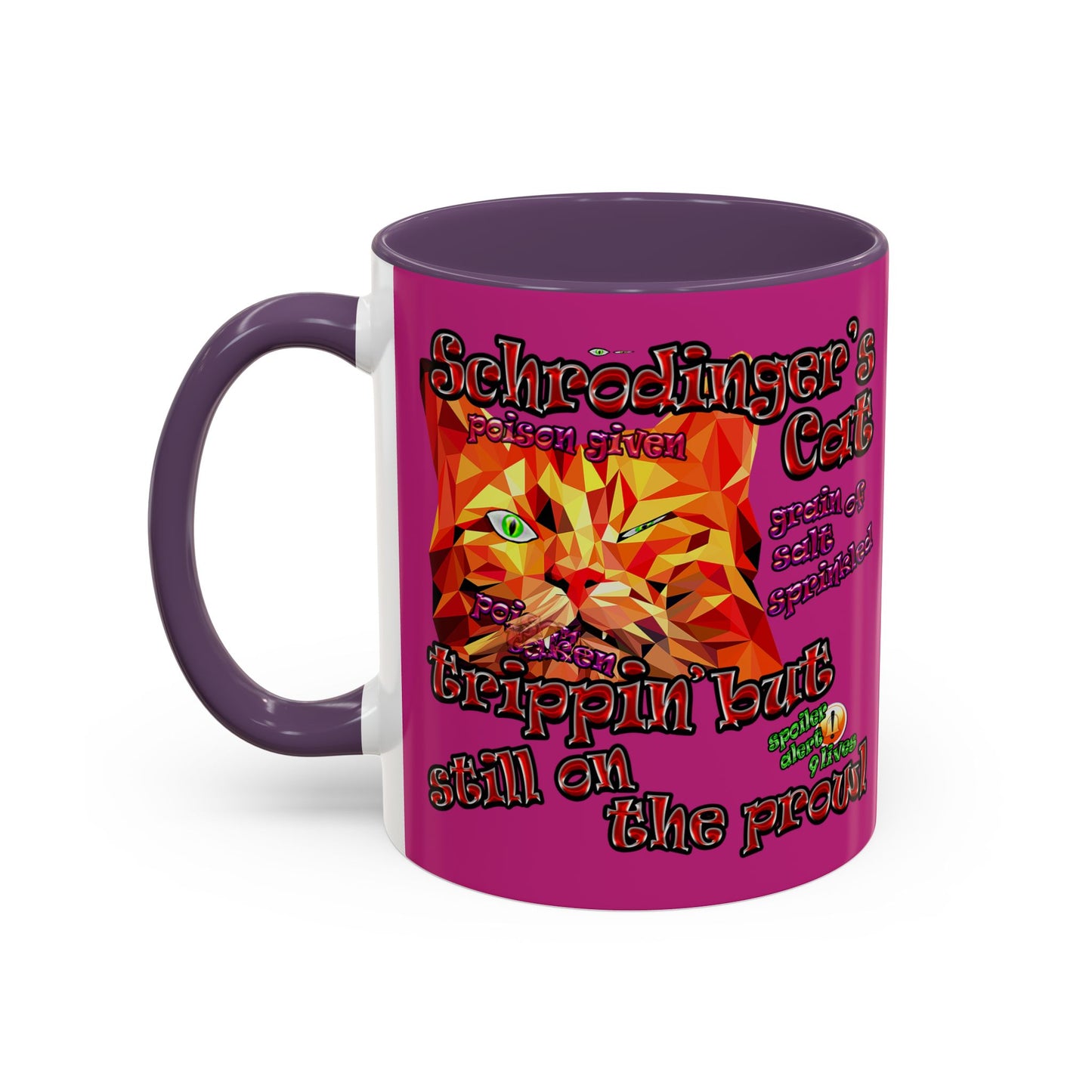 schrodinger's cat - Accent Mug (pink)