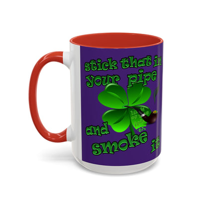 celtics logo - Accent Mug (purple)