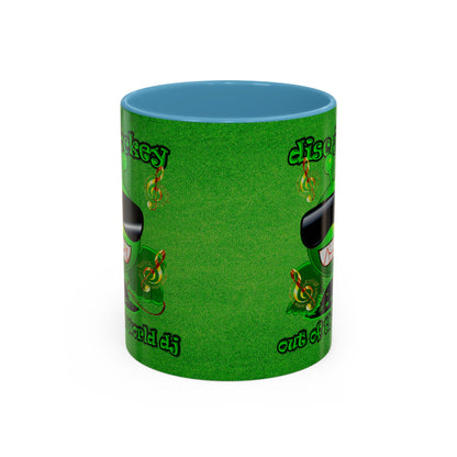 disc jockey - Accent Mug (green turf)