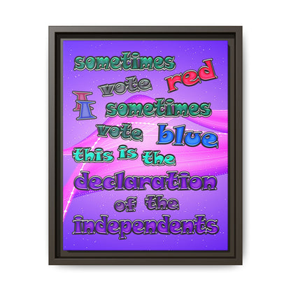 declaration of the independents - framed canvas art (purple-pink wave)