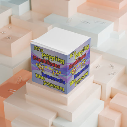 popping like popcorn - note cube (light blue-pink wave)