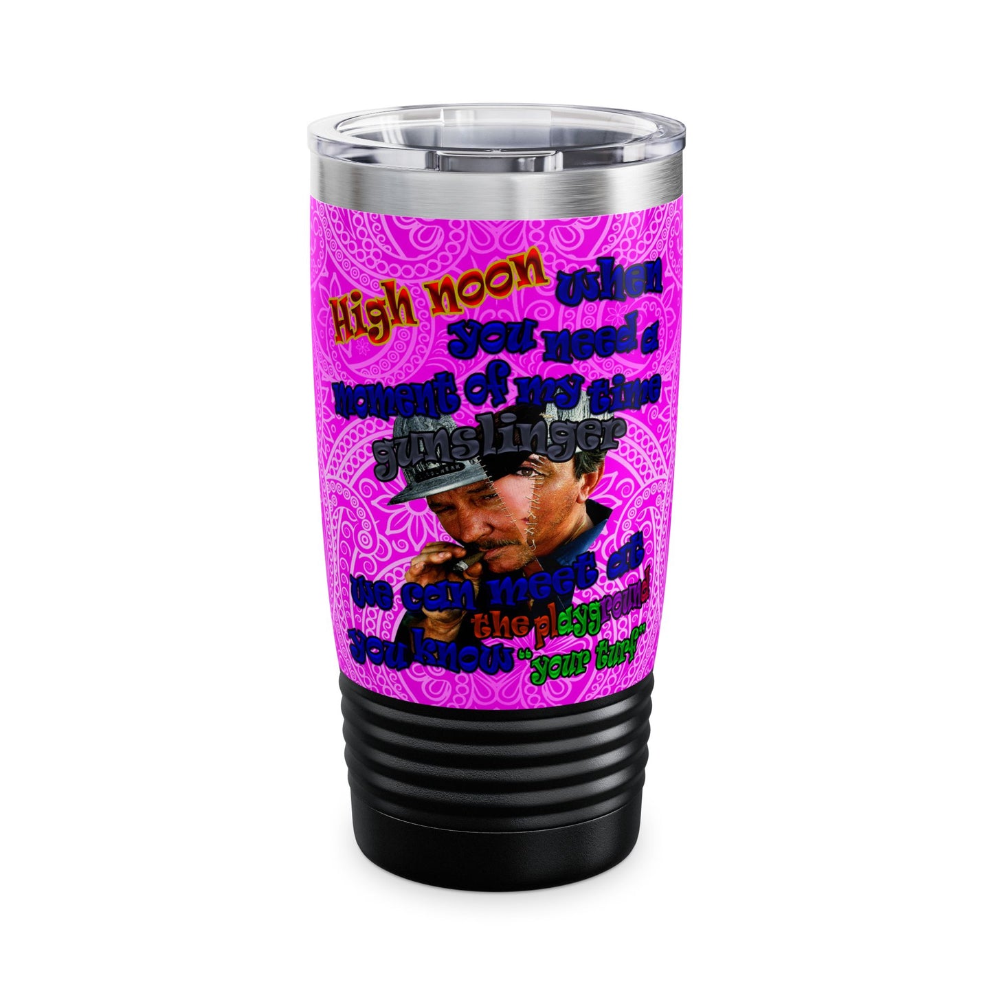 high noon - Ringneck Tumbler, 20oz (pink swirl)